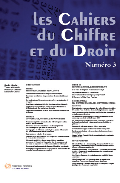 Les Cahiers du Chiffre et du Droit – numéro 3 Les Cahiers du Chiffre et du Droit – numéro 3